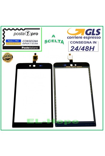 TOUCH SCREEN GLASS WIKO RAINBOW JAM 3G DIGITIZER BLACK SLIDE 5.0