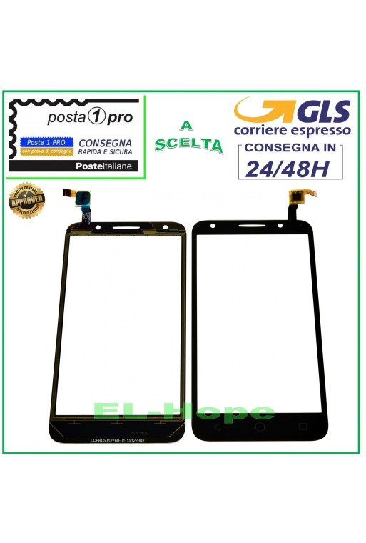 TOUCH SCREEN GLASS ALCATEL Pixi 4 5.0 5045 5045X DIGITIZER BLACK GLASS