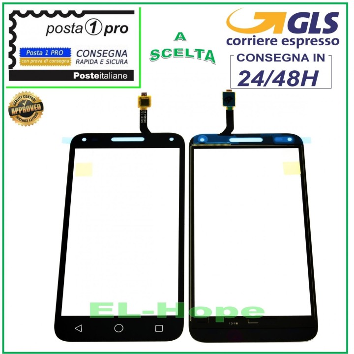TOUCH SCREEN GLASS ALCATEL ONE TOUCH U5 3G OT-4047D 4047X DIGITIZER BLACK