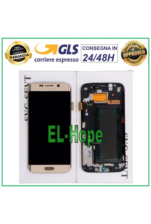 ORIGINAL LCD DISPLAY SAMSUNG GALAXY S6 EDGE SM-G925F TOUCH SCREEN GOLD GOLD