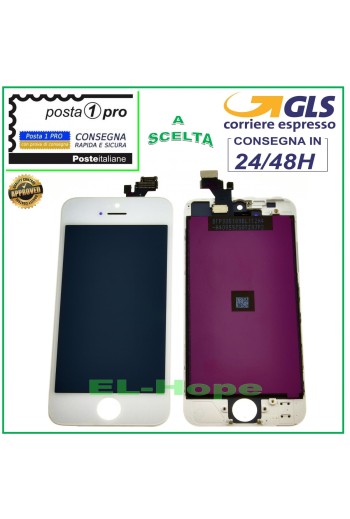 TOUCH SCREEN LCD DISPLAY RETINA FOR APPLE IPHONE 5 WHITE SCREEN + FRAME