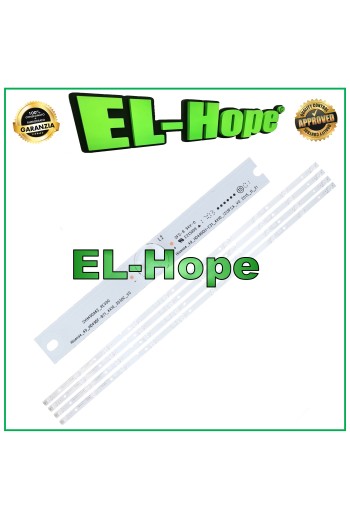 KIT 4 BARS 10 LED FOR 49 TV HISENSE HD490DU-E31 HD49DF-B71 SVH490A62_REV00