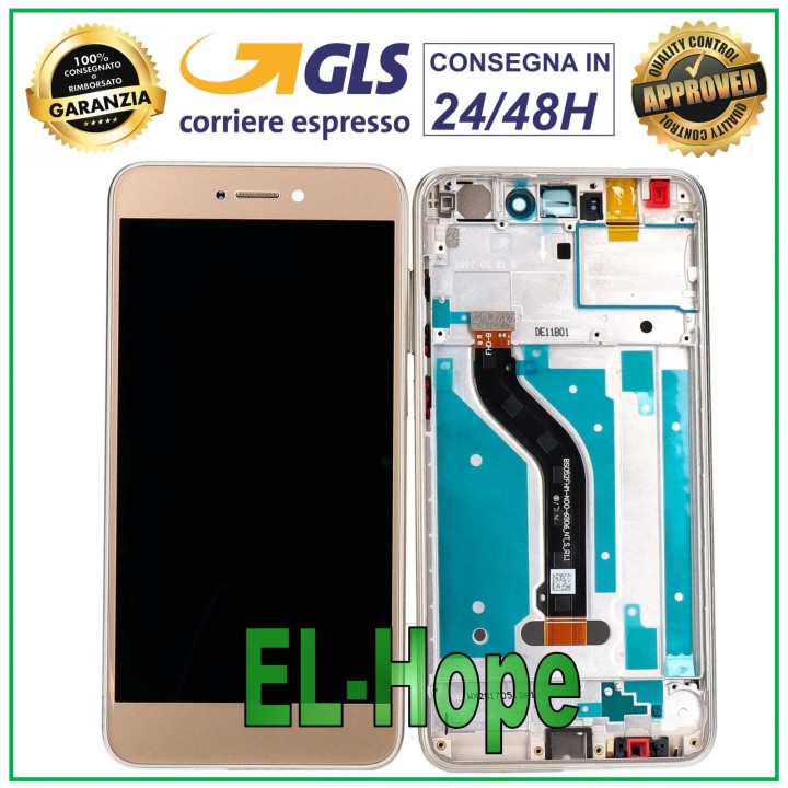 LCD DISPLAY FRAME FOR HUAWEI P8 LITE 2017 PRA-LA1 LX1 LX3 TOUCH SCREEN GLASS GOLD