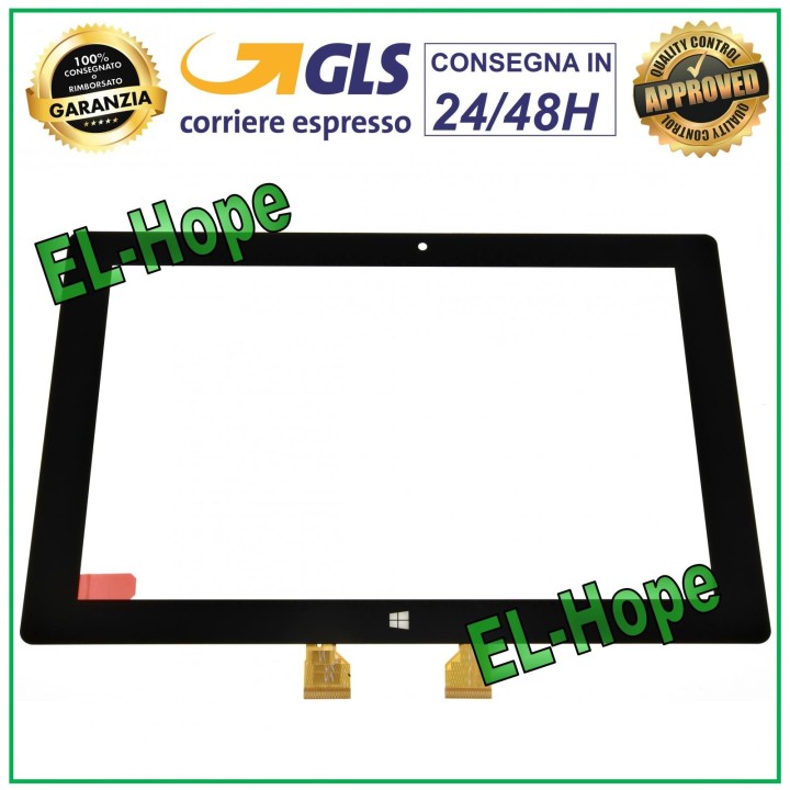 TOUCH SCREEN GLASS MEDIACOM WINPAD 10.1 M-WPW100 WPW100E WPW101 WPW101E BLACK