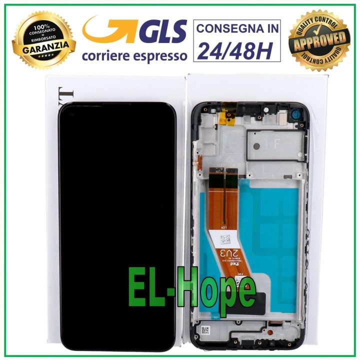 ORIGINAL DISPLAY FRAME SAMSUNG M11 SM-M115F M115 TOUCH SCREEN BLACK GH81-18736A