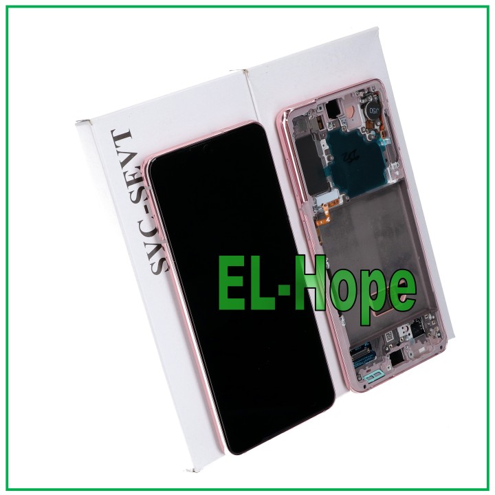 ORIGINAL FRAME DISPLAY SAMSUNG S21 SM G991 TOUCH SCREEN PINK PINK GH82-27255D