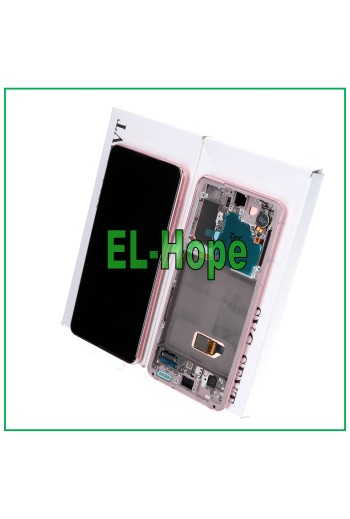 ORIGINAL SAMSUNG GALAXY S21 SM G991 FRAME LCD DISPLAY TOUCH SCREEN PINK