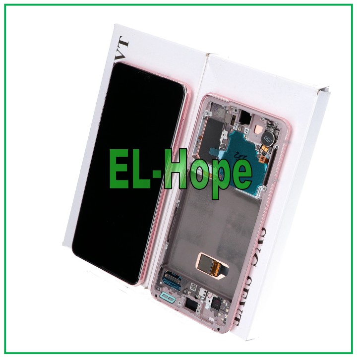 ORIGINAL FRAME DISPLAY SAMSUNG S21 SM G991 TOUCH SCREEN PINK PINK GH82-27255D