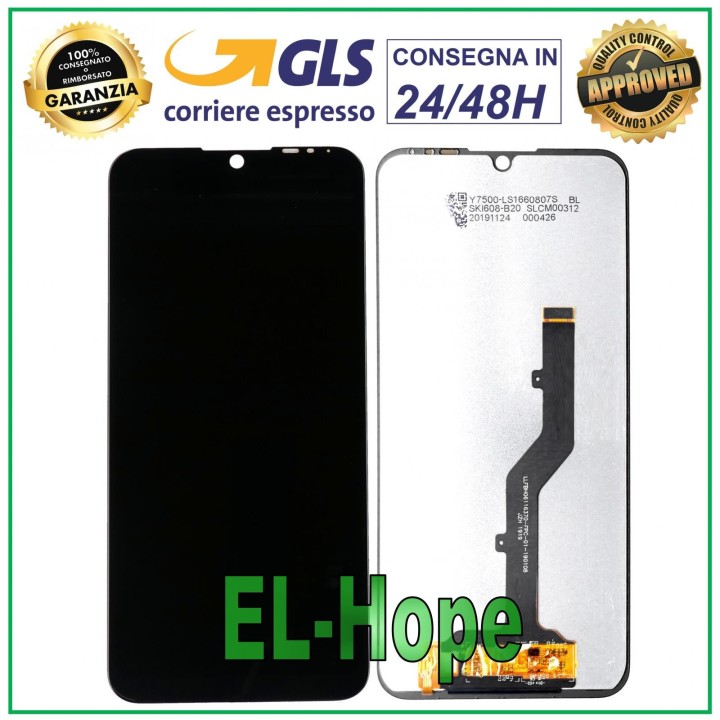 LCD DISPLAY FOR ZTE BLADE A5 2020 - A7 2020 TOUCH SCREEN GLASS SCREEN BLACK