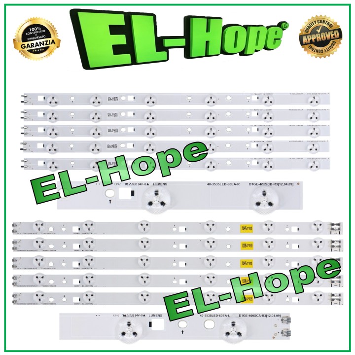 KIT 10 LED BARS FOR 40  SAMSUNG TV 40-3535LED-60EA L/R D1GE-400SCB-R3 400SCA-R3