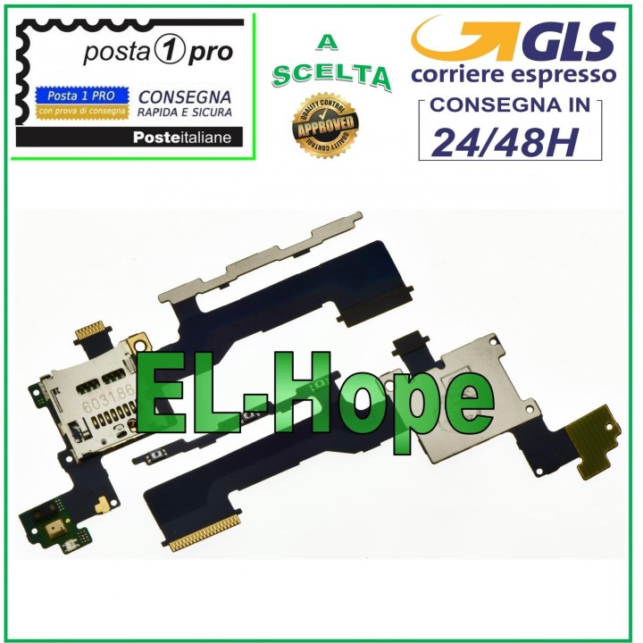 FLAT FLEX VOLUME BUTTONS POWER ON OFF HTC ONE M9 MICRO SD MEMORY READER