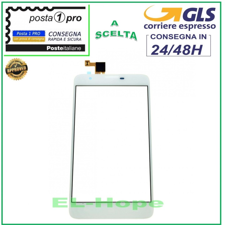 TOUCH SCREEN GLASS MEDIACOM PhonePad Duo G551 M-PPAG551 from serial 1612 ORIGINAL