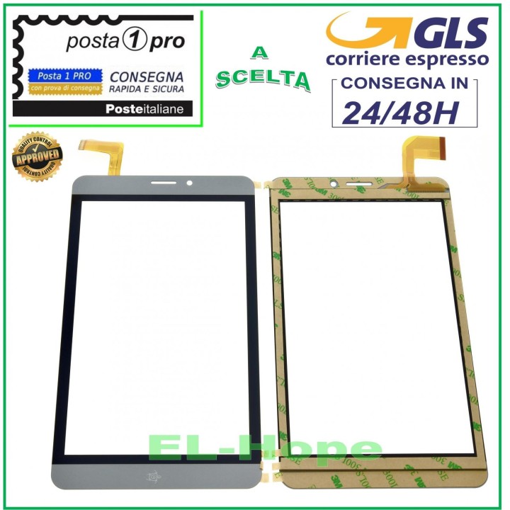 TOUCH SCREEN GLASS MEDIACOM SMARTPAD S4 7 HD M-MP7S4A3G ORIGINAL GREY
