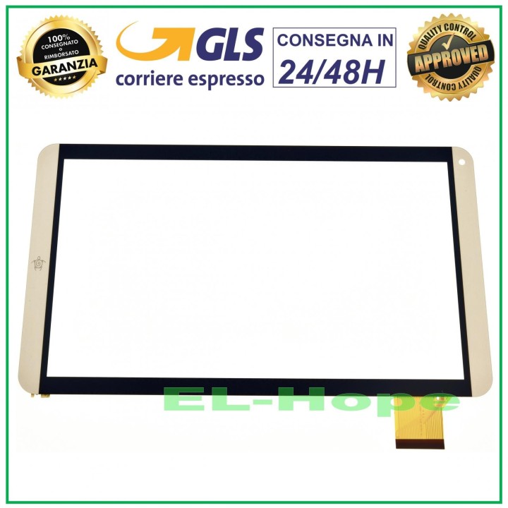 TOUCH SCREEN GLASS MEDIACOM SMARTPAD I2 10 M-SP10I2A ORIGINAL GOLD GOLD