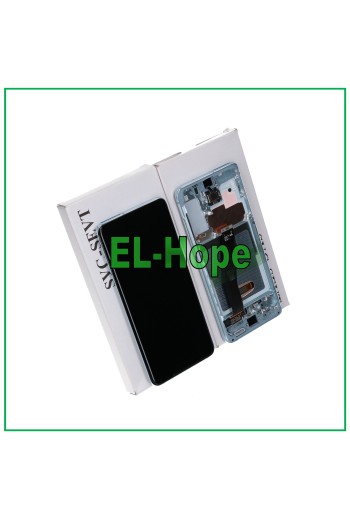 LCD DISPLAY + ORIGINAL FRAME SAMSUNG GALAXY S20 SM-G980 G981 TOUCH SCREEN BLUE