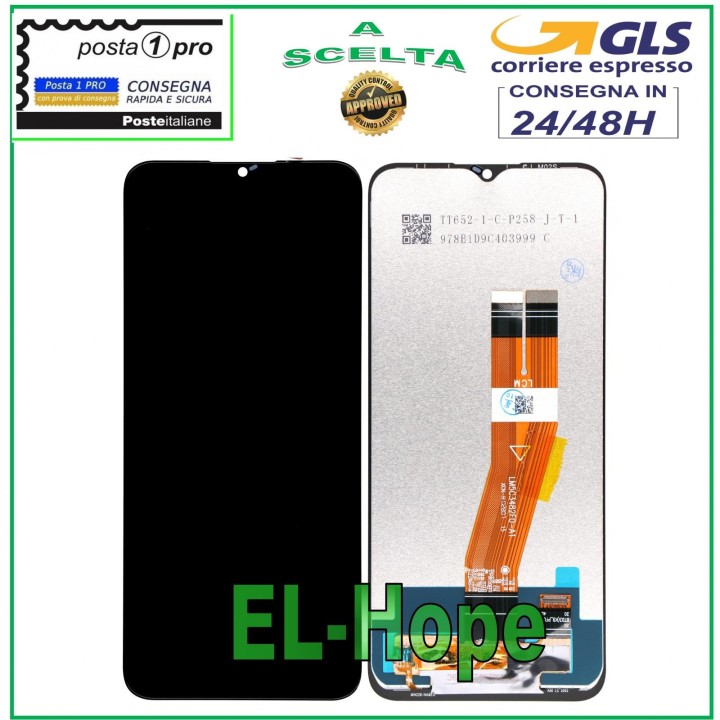 LCD DISPLAY FOR SAMSUNG GALAXY A02S SM A025G TOUCH SCREEN ASSEMBLED BLACK GLASS