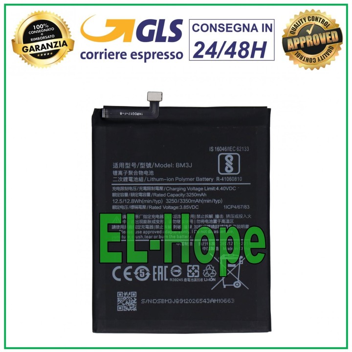 BM3J BATTERY FOR XIAOMI MI8 MI 8 LITE M1808D2TG M1808D2TE M1808D2TC 3350 mAh