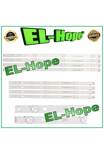 KIT 8 LED TV BARS 47 PHILIPS LB416 CL-47-D407-R-V2/4 / LB415 CL-47-D407-L-V2/4