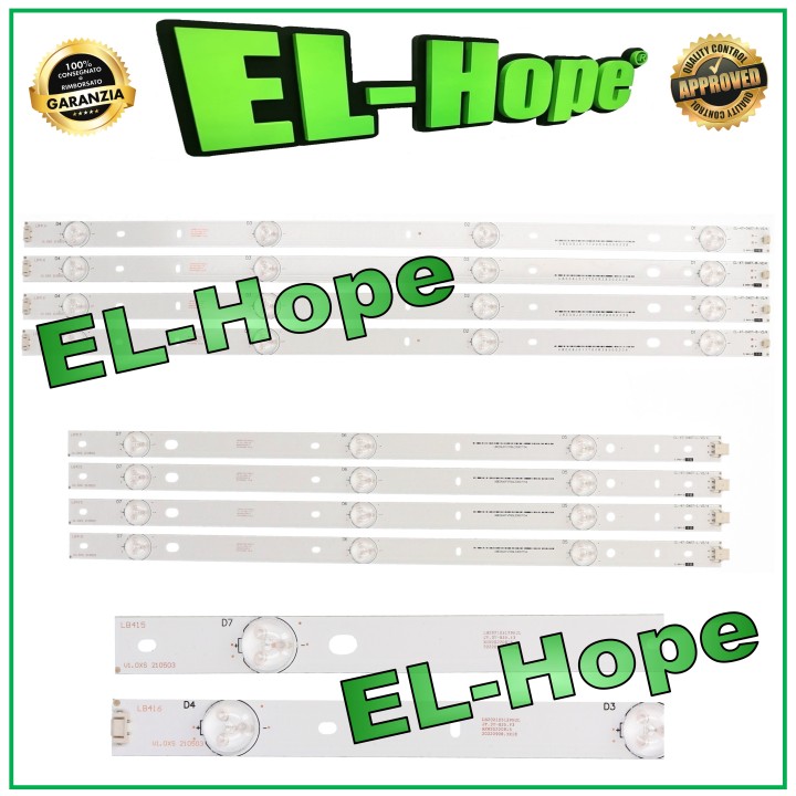 KIT 8 LED TV BARS 47  PHILIPS LB416 CL-47-D407-R-V2/4 / LB415 CL-47-D407-L-V2/4