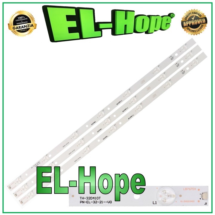 KIT 3 BARS 7 LEDs FOR 32  TV PANASONIC PN-EL-32-21-V0 TX32CS510B TZLP200KECB3