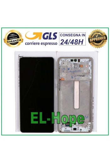ORIGINAL LCD TOUCH DISPLAY SAMSUNG GALAXY A73 5G 2022 SM A736 B FRAME WHITE