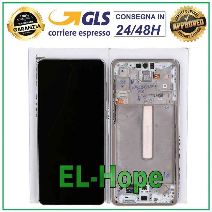 ORIGINAL LCD TOUCH DISPLAY SAMSUNG A73 5G 2022 SM A736 WHITE FRAME GH82-28884B