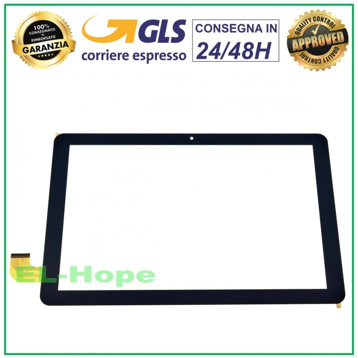 TOUCH SCREEN GLASS MEDIACOM SMARTPAD 10 ECLIPSE M-SP1AEC M-SP1BEC BLACK