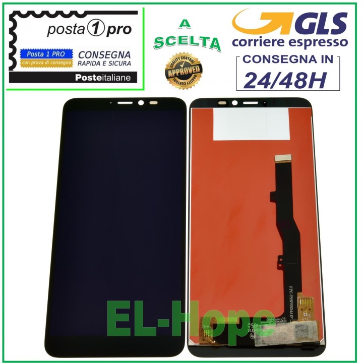 LCD DISPLAY FOR ZTE BLADE A530 A606 TOUCH SCREEN MONITOR SCREEN 5.45  BLACK