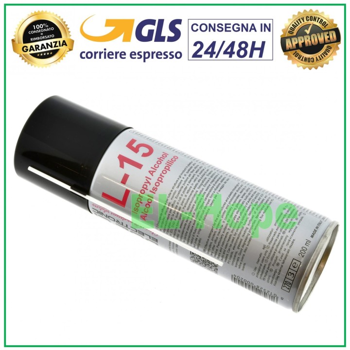 ISOPROPYL ALCOHOL SPRAY CLEANER CLEANING CONTACTS 200 ml L-15 DUE CI