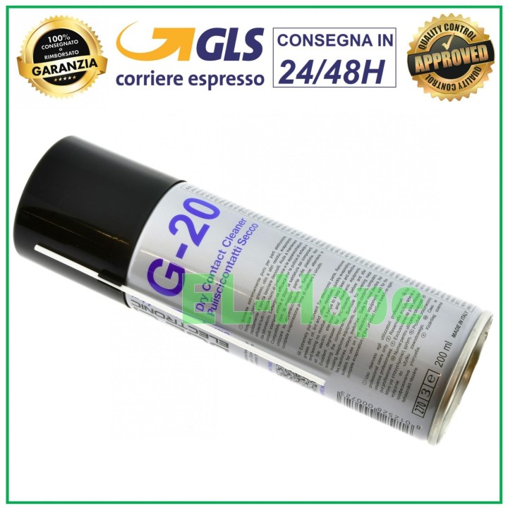 ALCOHOL SPRAY CLEANER CONTACTS DRY DETERGENT DEGREASER 200ml G-20 G20 TWO CI