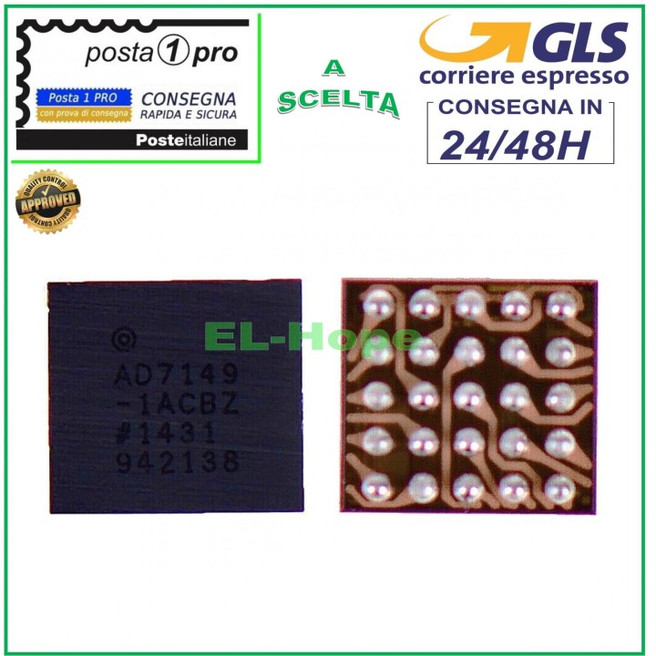 IC CHIP BGA U10 AD7149 FINGERPRINT ID HOME BUTTON FOR APPLE IPHONE 7 7 PLUS