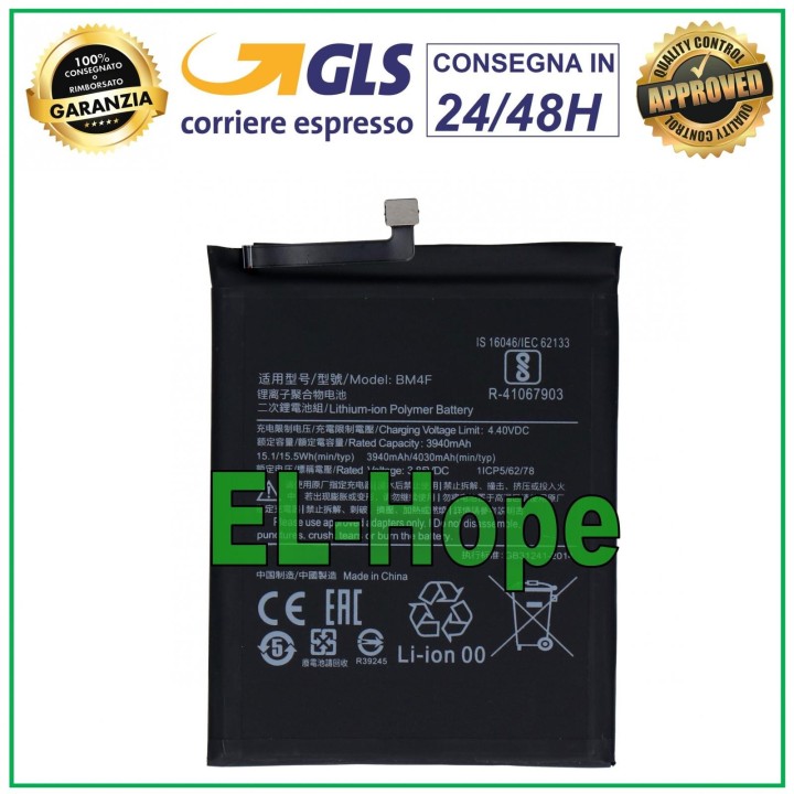 BM4F BATTERY FOR XIAOMI MI 9 LITE M1904F3BG / Mi CC9 CC9E / Mi A3 4030 mAh LI-ON