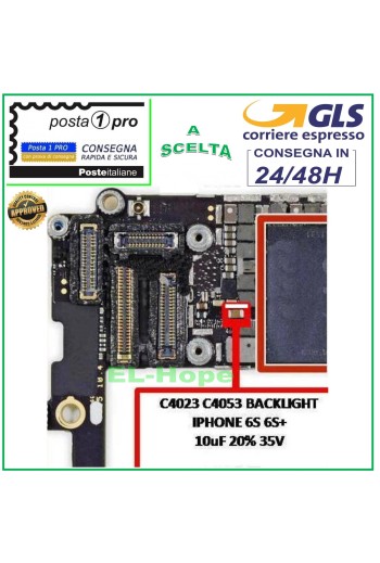 IC CHIP C4023 BACKLIGHT CAPACITOR FILTER IPHONE 6S 6S+ 10 uF 35 V 