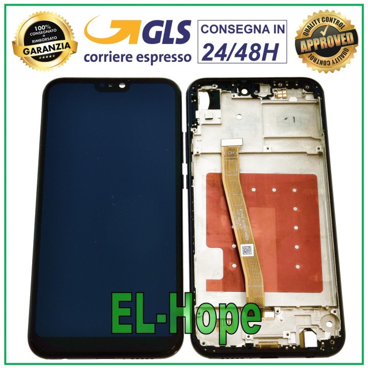 LCD DISPLAY FRAME FOR HUAWEI P20 LITE ANE-LX1 TOUCH SCREEN GLASS SCREEN BLACK