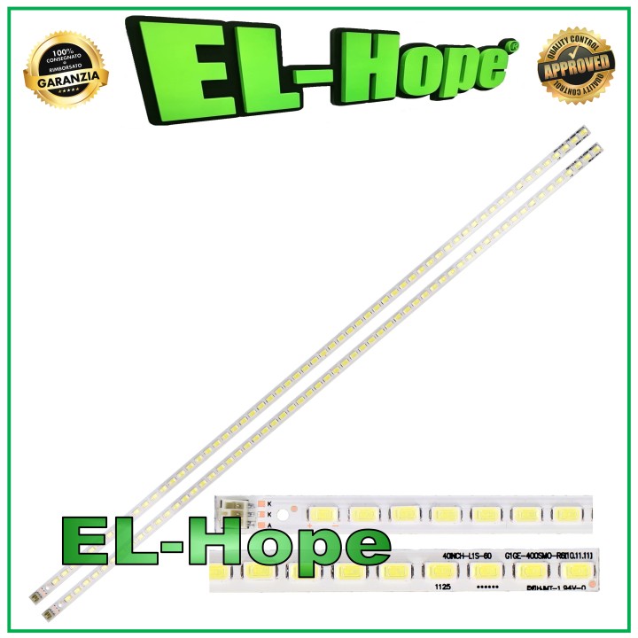 KIT OF 2 BARS 60 LED FOR 40  TV TOSHIBA SLED-2011SGS40-5630-60-H1 G1GE-400SMO-R6