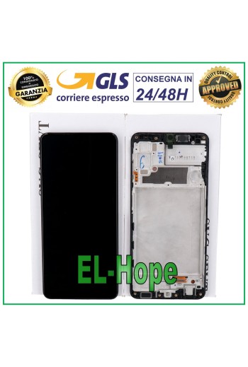 ORIGINAL FRAME LCD DISPLAY SAMSUNG GALAXY A22 4G SM-A225 F/FN TOUCH SCREEN BLACK