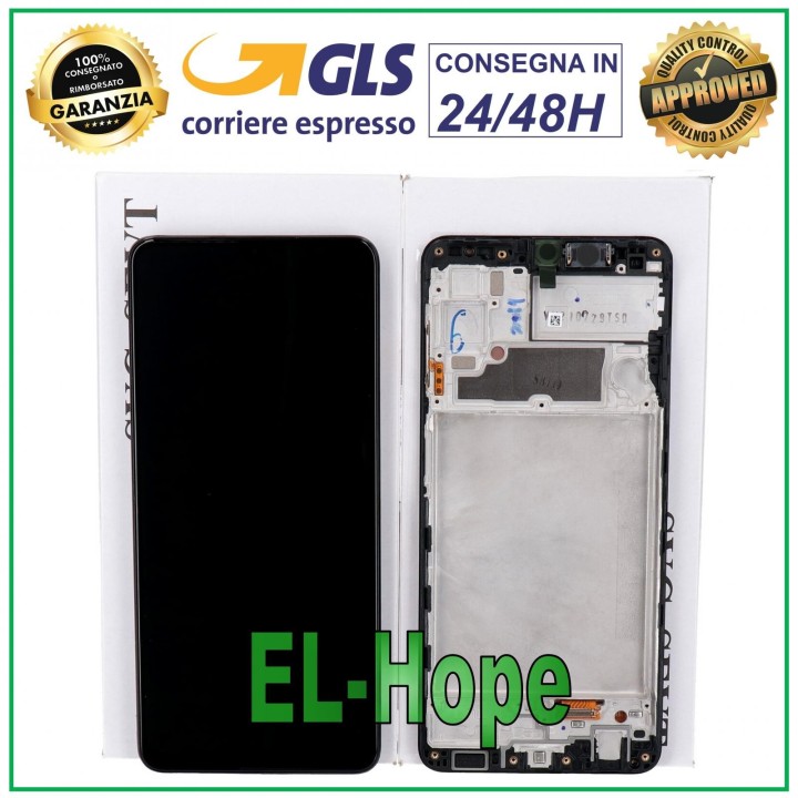 ORIGINAL FRAME DISPLAY SAMSUNG A22 4G SM-A225 TOUCH SCREEN BLACK GH82-26047A