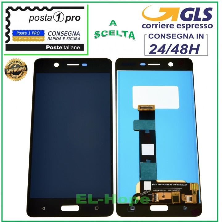 LCD DISPLAY FOR NOKIA 5 N5 TA-1024 1027 1053 1044 1054 TOUCH SCREEN BLACK GLASS