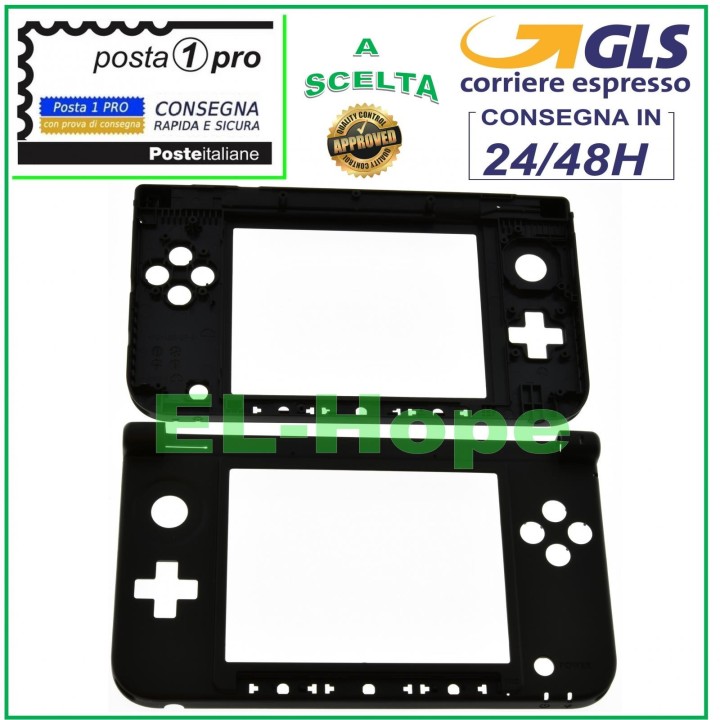 REPLACEMENT BOTTOM CASE COVER FOR NINTENDO 3DS XL HOUSING HINGE BLACK