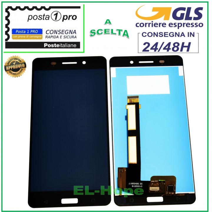 LCD DISPLAY FOR NOKIA 6 N6 TA-1021 1033 TA 1021 TA 1033 TOUCH SCREEN BLACK GLASS