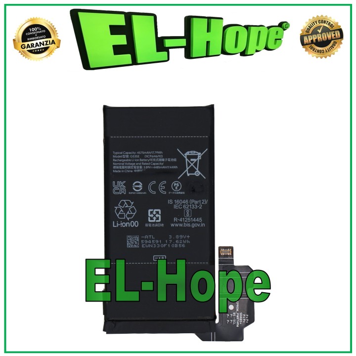 GS35E BATTERY FOR GOOGLE PIXEL 8 GKWS6 G9BQD 4575 mAh EQUAL TO ORIGINAL