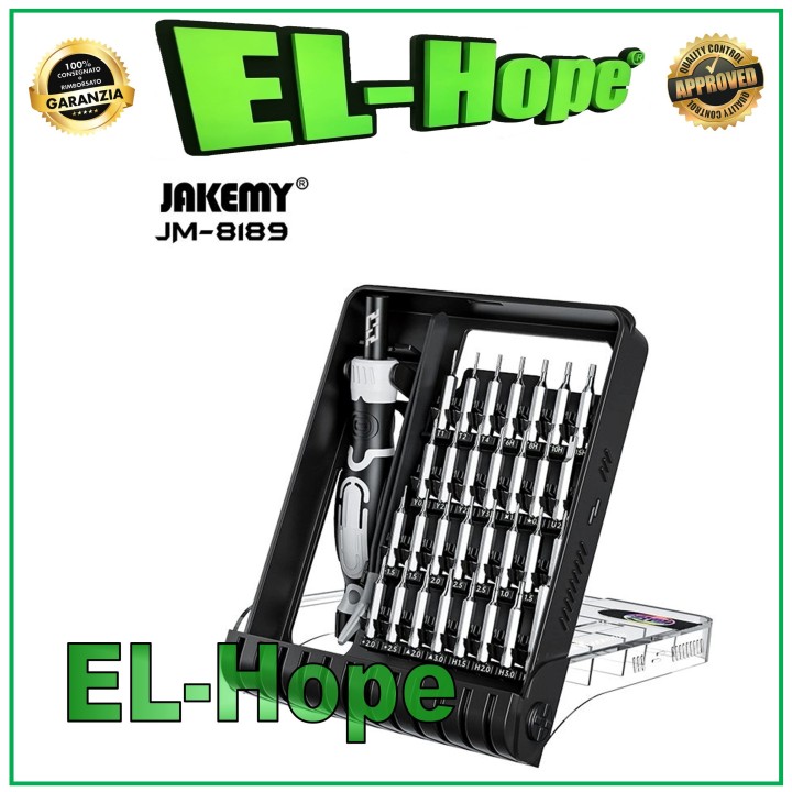 TOOL KIT JAKEMY JM-8189A SET 32 SCREWDRIVER BITS PROFESSIONAL TORX SCREWDRIVER