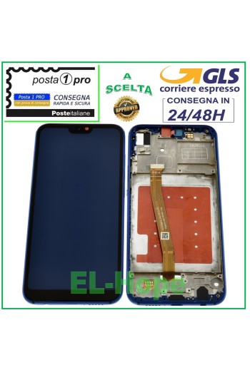 LCD DISPLAY + TOUCH SCREEN FOR HUAWEI P20 LITE ANE-LX1 GLASS SCREEN FRAME BLUE