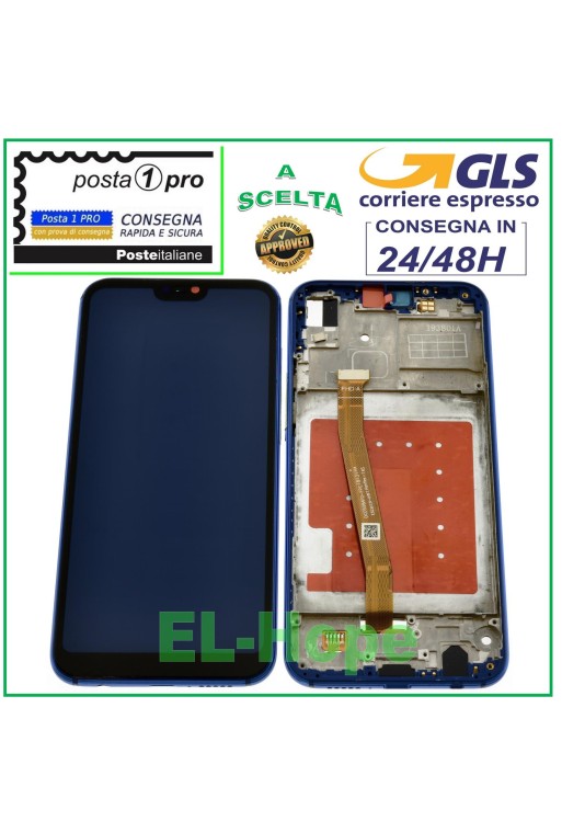 LCD DISPLAY + TOUCH SCREEN FOR HUAWEI P20 LITE ANE-LX1 GLASS SCREEN FRAME BLUE