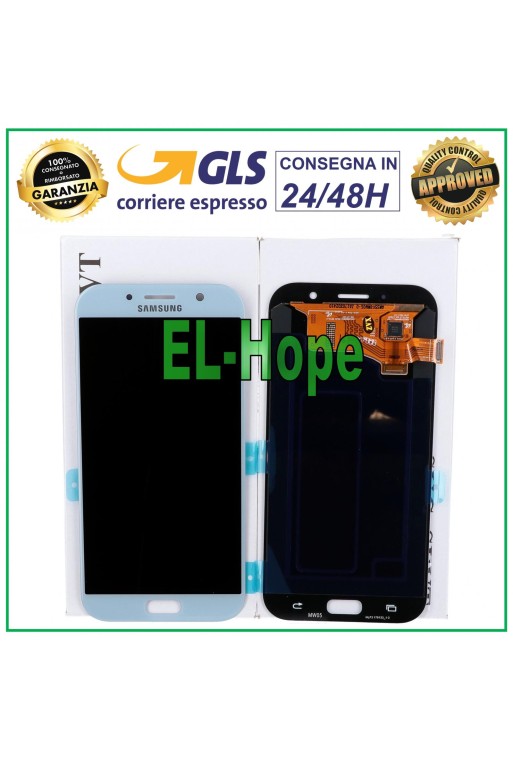 ORIGINAL LCD DISPLAY SAMSUNG GALAXY A7 2017 A720 SM-A720F DS TOUCH SCREEN BLUE