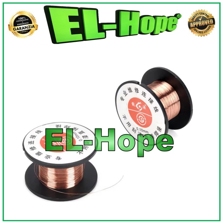ENAMELED COPPER WIRE SPOOL 0.10mm FOR SOLDERING COPPER JUMP WIRE GLAZED