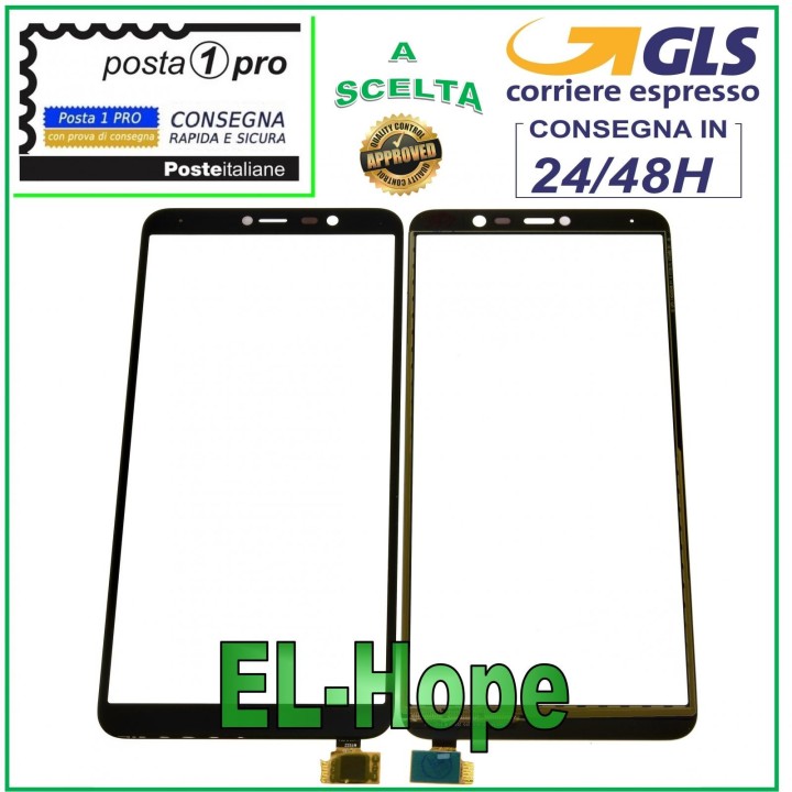 TOUCH SCREEN GLASS FOR WIKO Y80 4G LTE DIGITIZER GLASS 5.99  BLACK