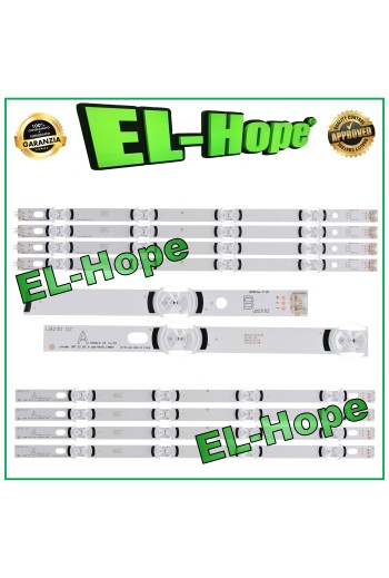 KIT 8 4 LED STRIP BARS FOR 39 TV LG DRT 3.0 Rev00 LB230 TYPE A / LB231 TYPE-B 