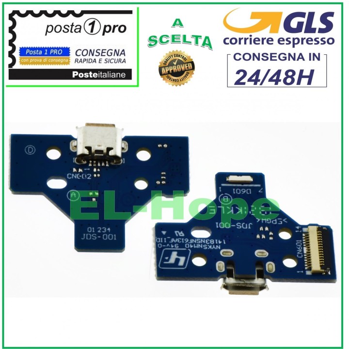 MICRO USB CHARGING CONNECTOR PCB 14 PIN JDS-001 FOR SONY PS4 JOYPAD CONTROLLER