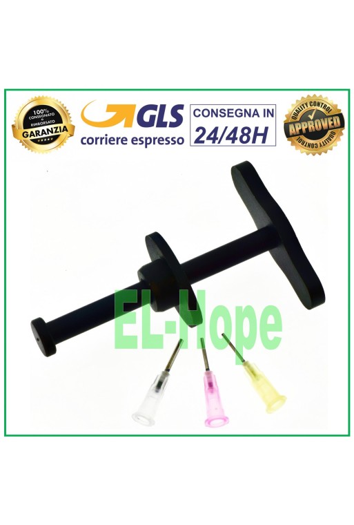 PISTON SYRINGE METAL PLUNGER FOR FLUX FLUX DISPENSER + 3 NEEDLE KIT